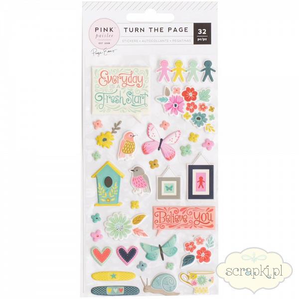 Pink Paislee - Turn the Page - puffy stickers